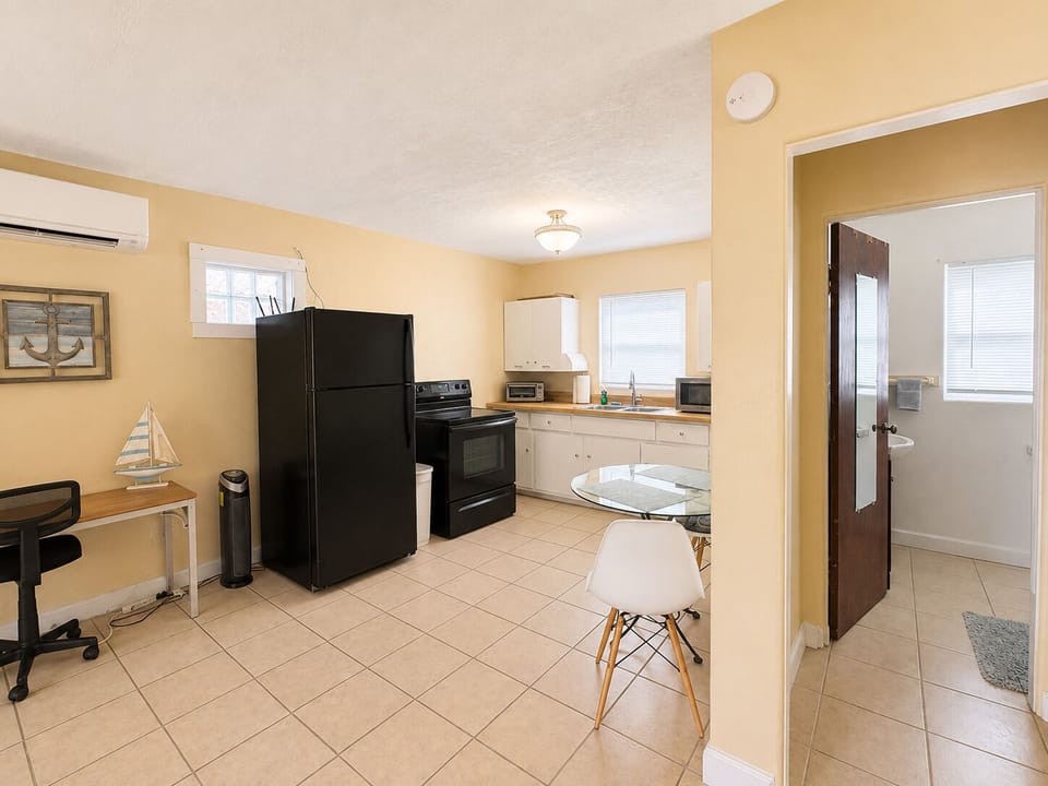 Cook meals from the kitchen and sit at our dining room table during your stay.