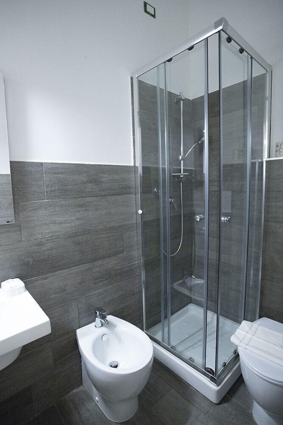Triple Room | Bathroom | Shower, rainfall showerhead, bidet, towels