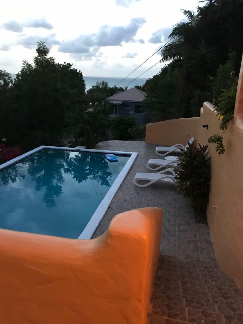 Evening view of the pool