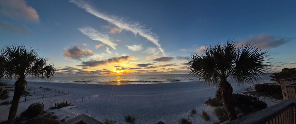 Sunset from living room balcony