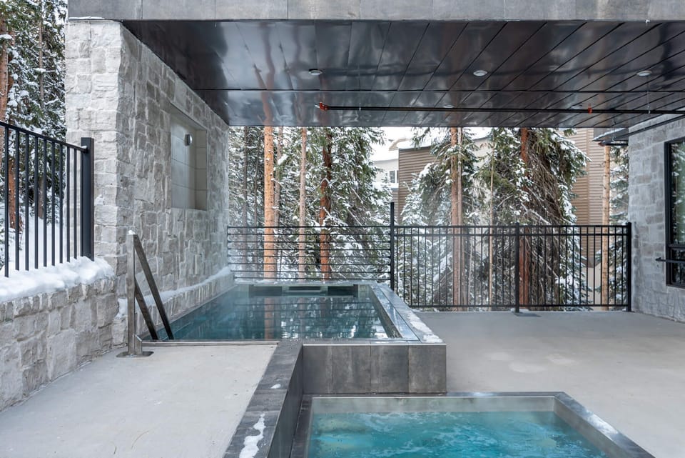 Warm up in the hot tub & lap pool