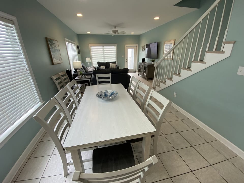 View from kitchen looking over the dining room and living room (1st floor)