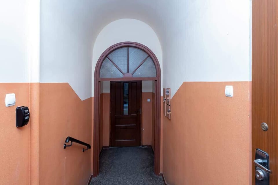 Apartment corridor with front door
