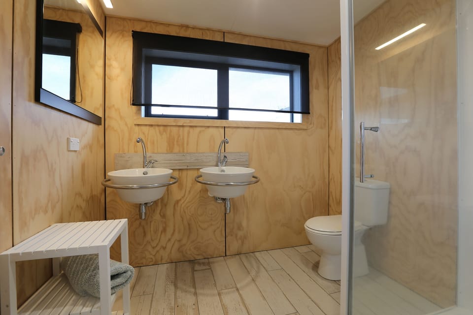 The bathroom with twin basins 