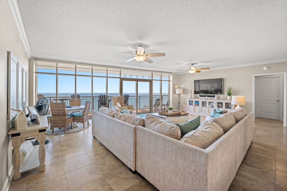 Enjoy the captivating ocean view from inside your own living room.