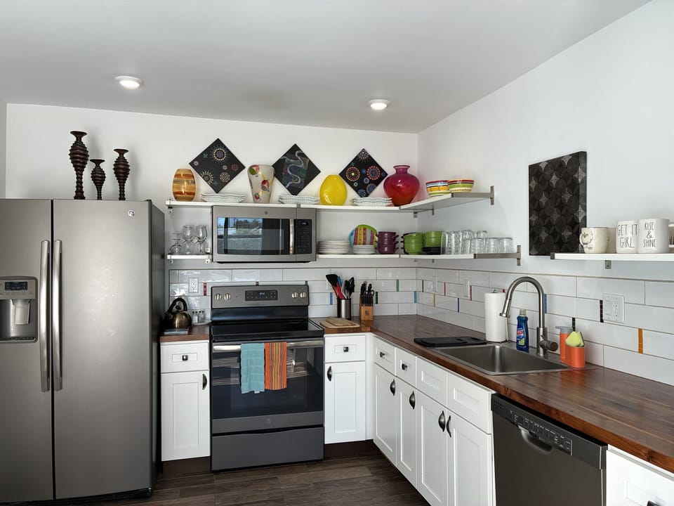 Fully stocked kitchen, just bring food.