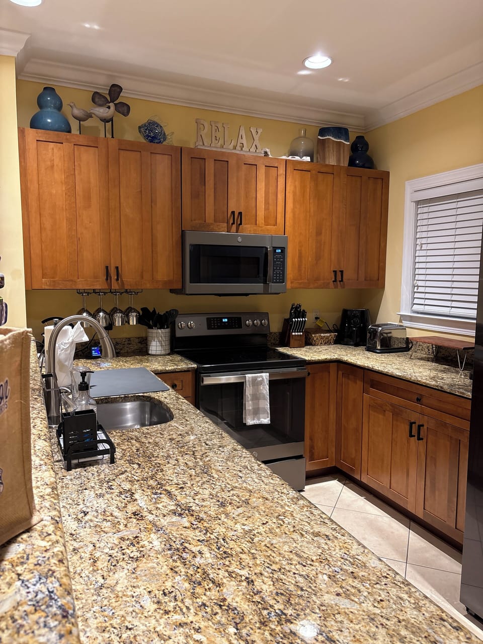 Fully stocked kitchen