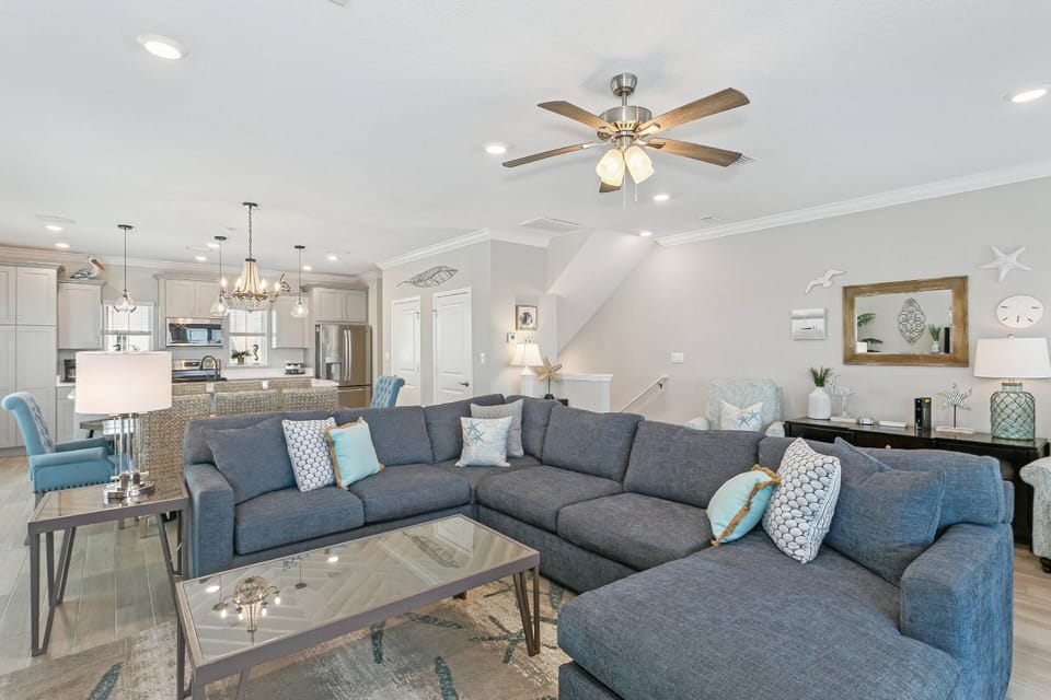 Comfortable sectional.