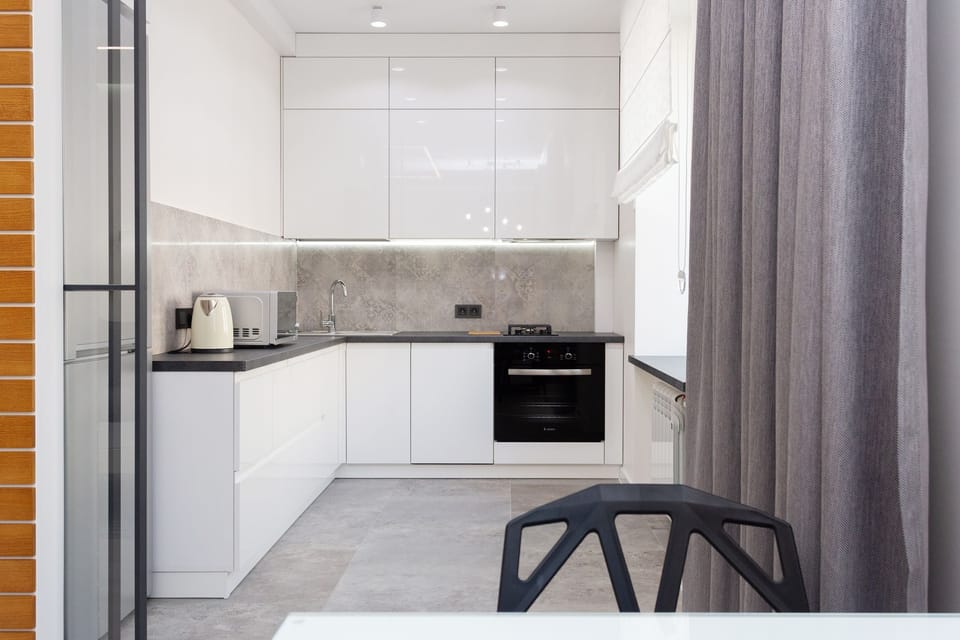 Deluxe Apartment (floor 2) | Private kitchen | Espresso maker, coffee/tea maker, full-size fridge, microwave