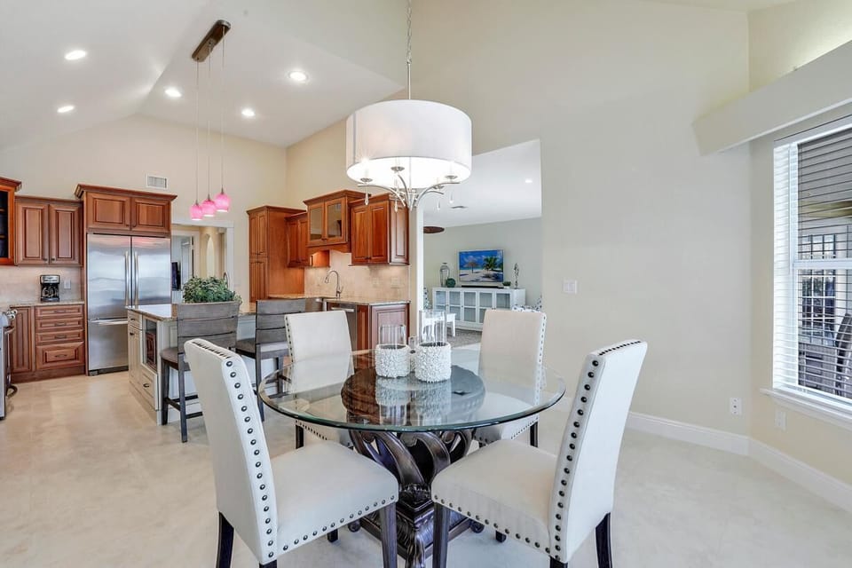 House, Multiple Beds (Waterfront home with pool and foosbal) | Private kitchen | Fridge, microwave, oven, stovetop