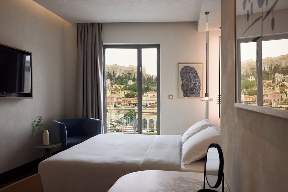 Deluxe Double Room (Acropolis View) | Hypo-allergenic bedding, Select Comfort beds, minibar, in-room safe
