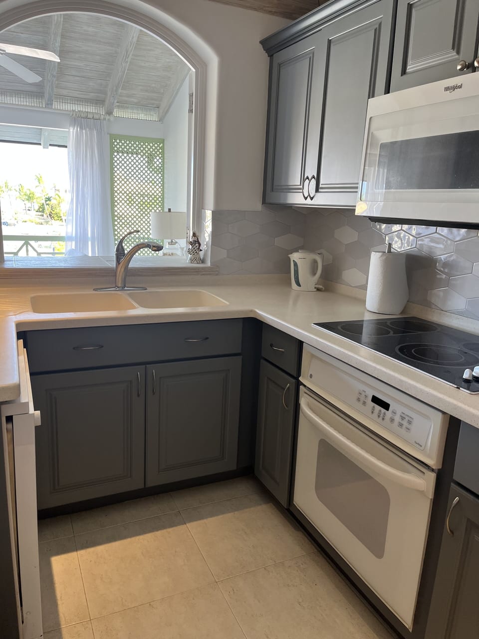 Fully fitted kitchen with all you could need. The view isn’t bad either