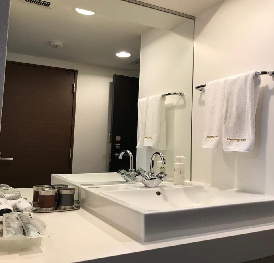 Shower, hair dryer, bathrobes, slippers