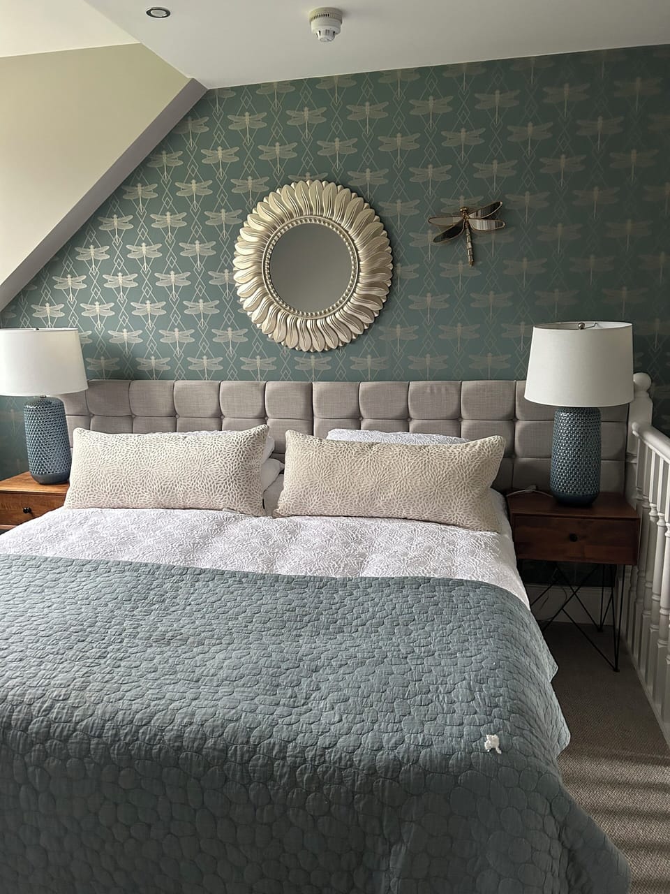 Egyptian cotton sheets, down comforters, individually decorated