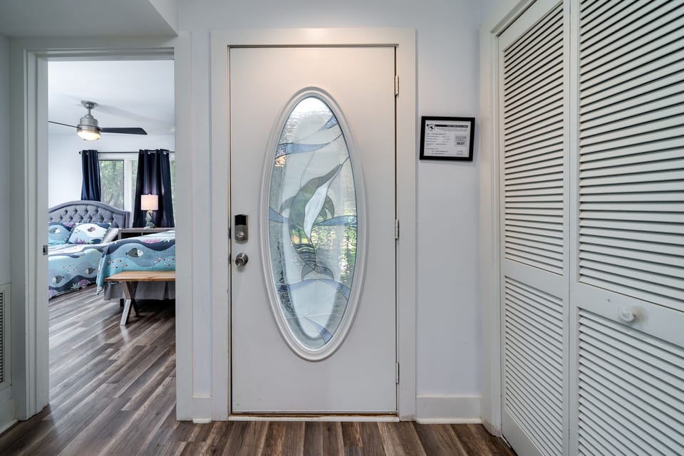 Reverse floor plan-3 bedrooms, decks, screen porch and laundry on first level