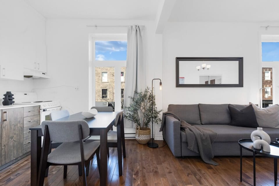 Living Room: Features 1 sofa bed, 1 queen-size bed with memory foam, Smart HD TV with Netflix, YouTube, and Prime.