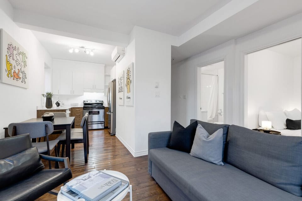 Living Room: Features 1 sofa bed, memory foam, and a Smart HD TV with Netflix, YouTube, and Prime.