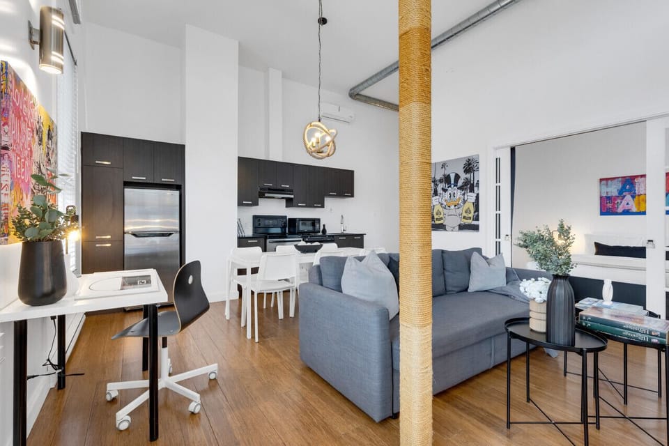 Living Room: Features 1 sofa beds and a Smart HD TV. Log in to your favorite streaming services like Netflix, Disney+, and Prime.