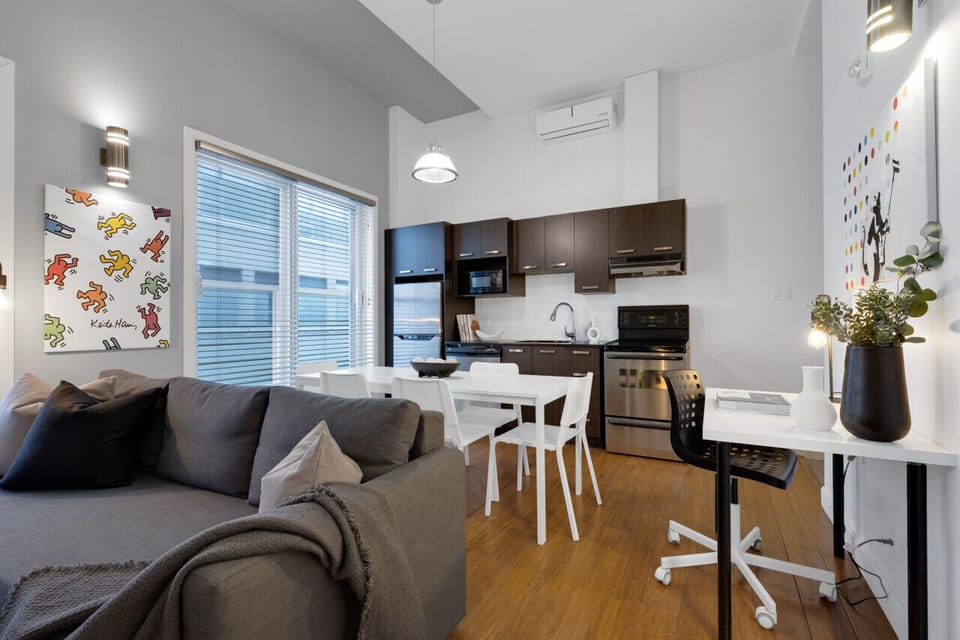 Living Room: Features 1 sofa beds and a Smart HD TV. Log in to your favorite streaming services like Netflix, Disney+, and Prime.