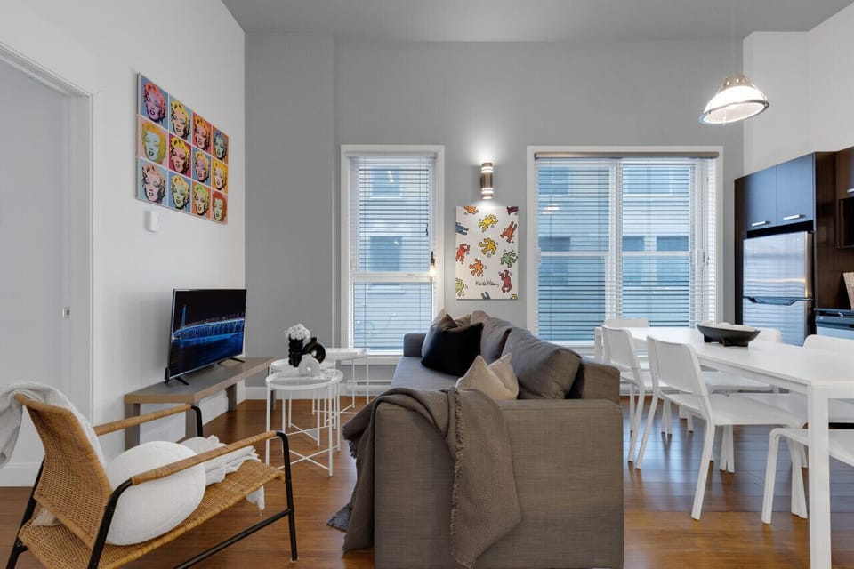 Living Room: Features 1 sofa beds and a Smart HD TV. Log in to your favorite streaming services like Netflix, Disney+, and Prime.