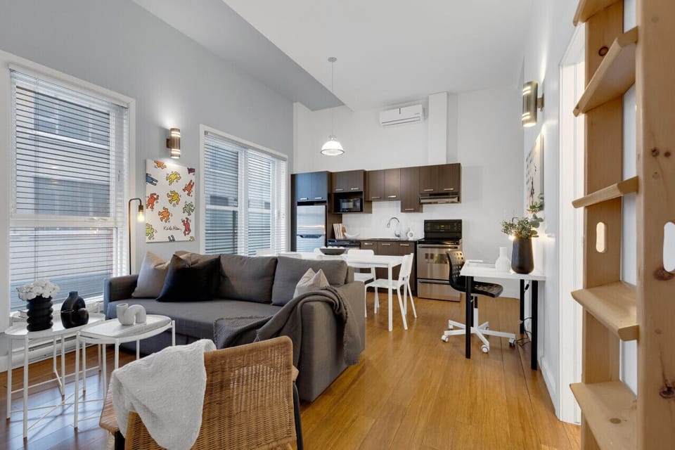 Living Room: Features 1 sofa beds and a Smart HD TV. Log in to your favorite streaming services like Netflix, Disney+, and Prime.