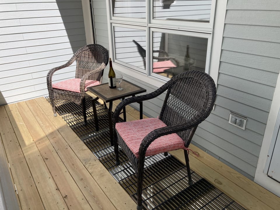 Enjoy our balcony in spring, summer and fall