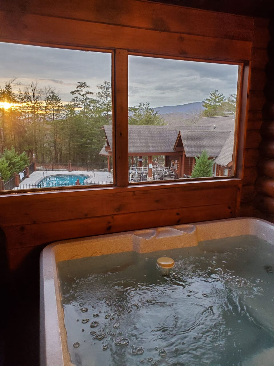 view from the hot tub