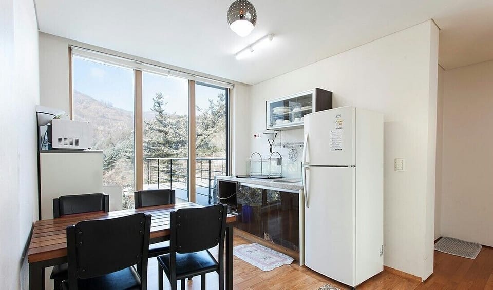 Room (Owl) | Private kitchenette | Full-size fridge, microwave, stovetop, electric kettle