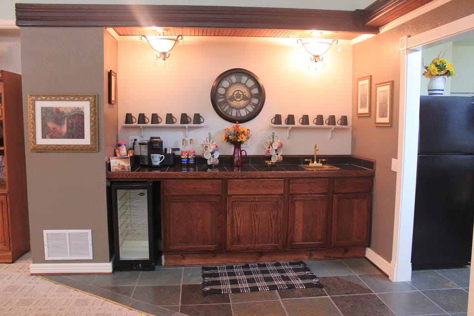 Coffee Bar includes a latte/cappuccino machine.