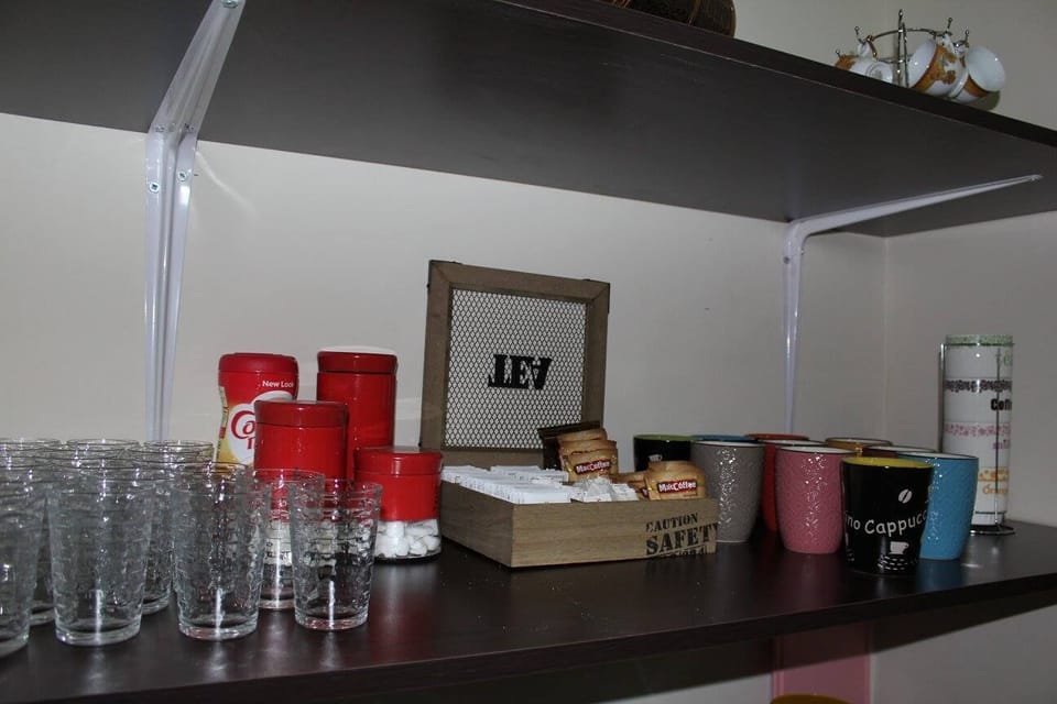 Shared fridge, microwave, oven, toaster