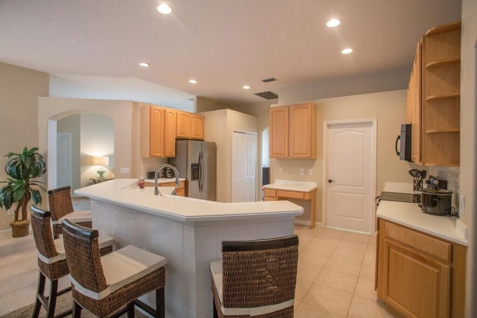 Villa, 4 Bedrooms | Private kitchen | Coffee/tea maker