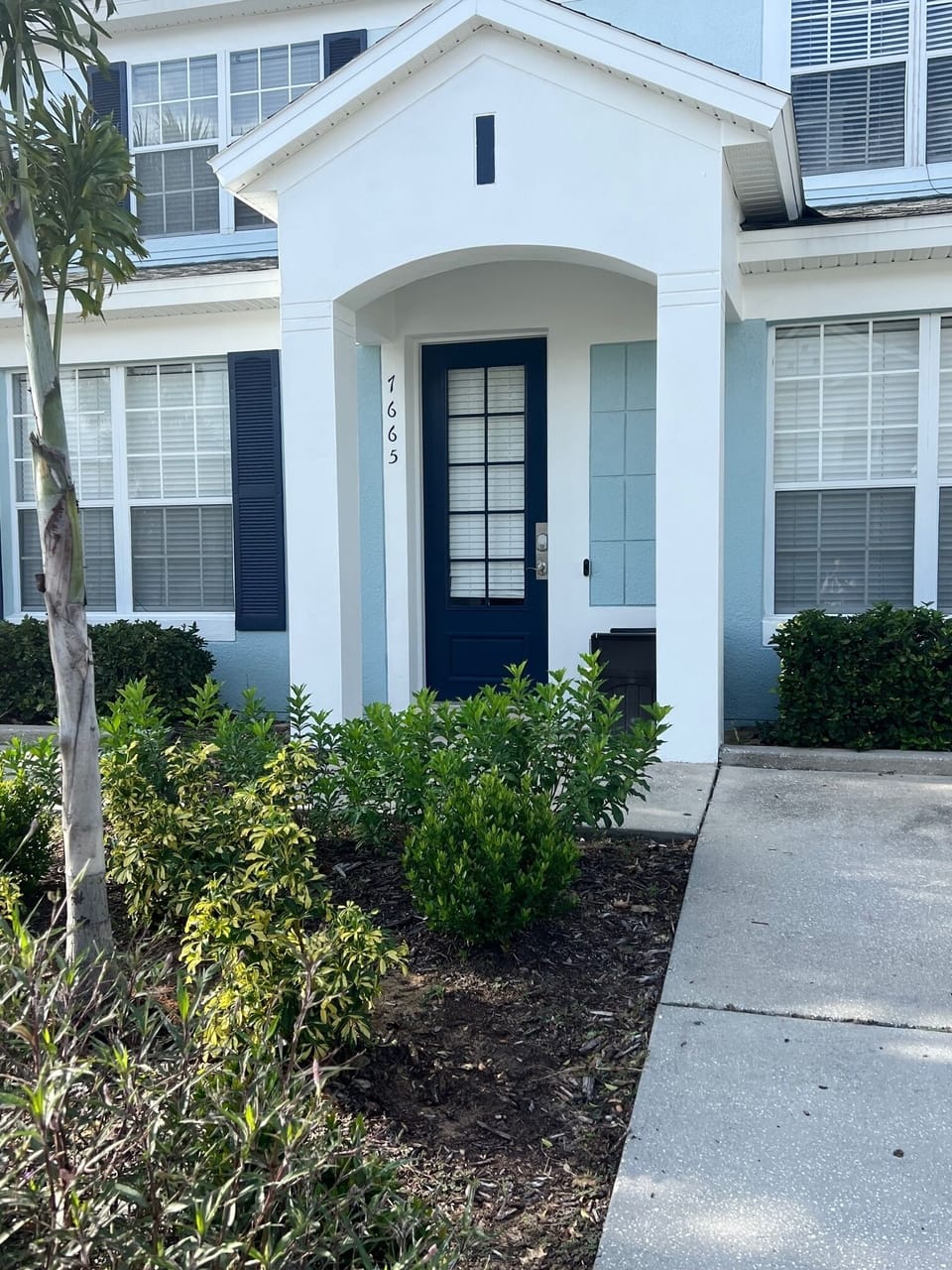 Front door entrance of the townhome