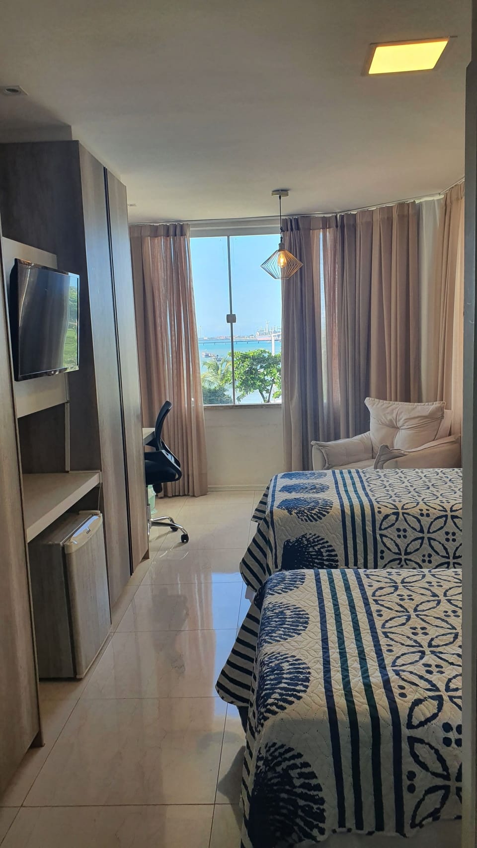 Executive Double or Twin Room, 2 Twin Beds, Beach View | Pillowtop beds, minibar, blackout drapes, free WiFi