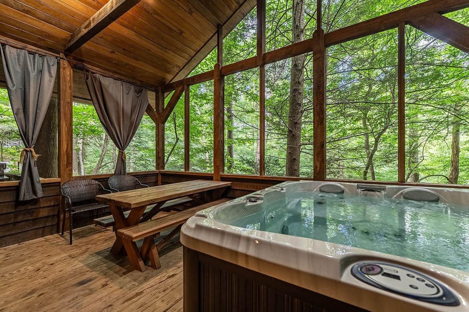 Hot tubs are drained & filled between every reservation. Chlorine is used.