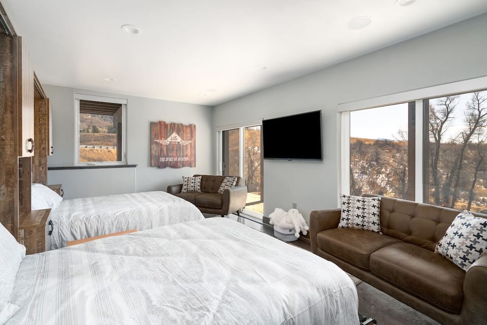 Queen Murphy Beds in Den