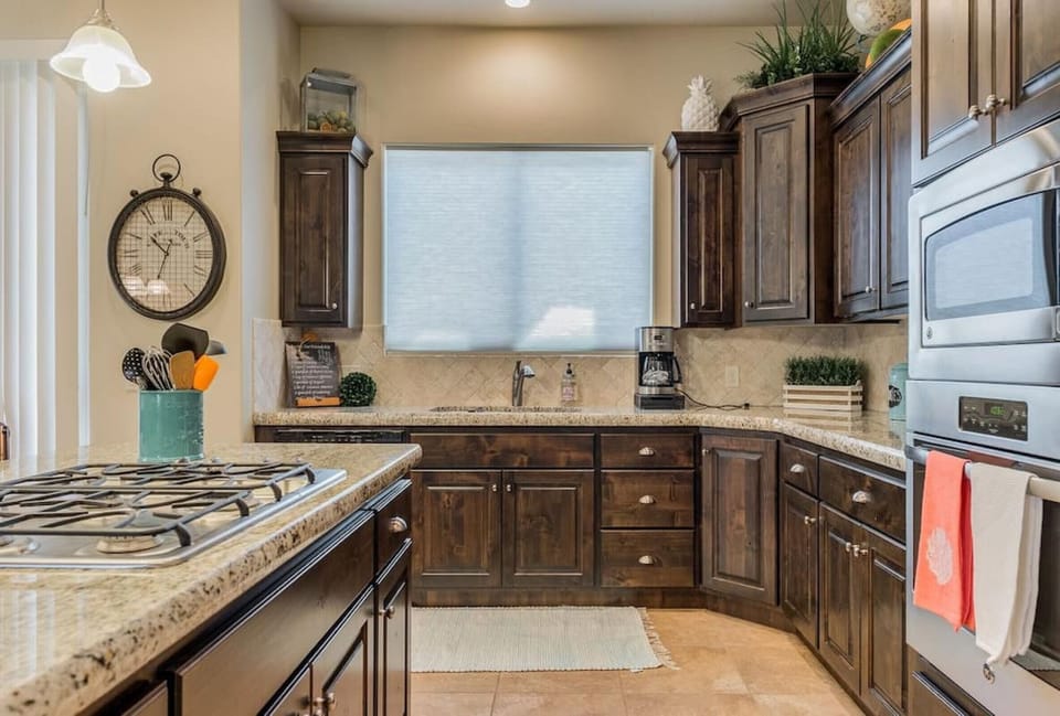 Fully stocked kitchen