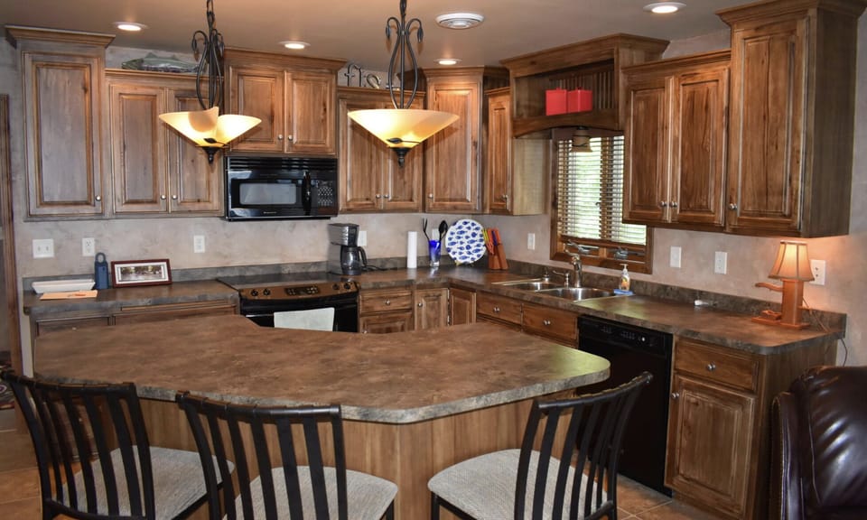 Island dining area