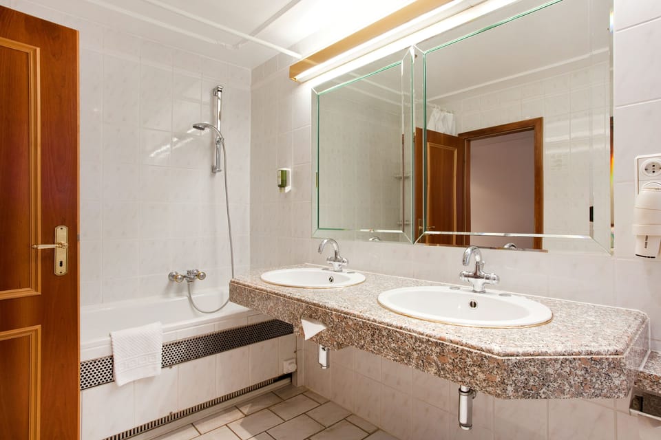 Free toiletries, hair dryer, towels