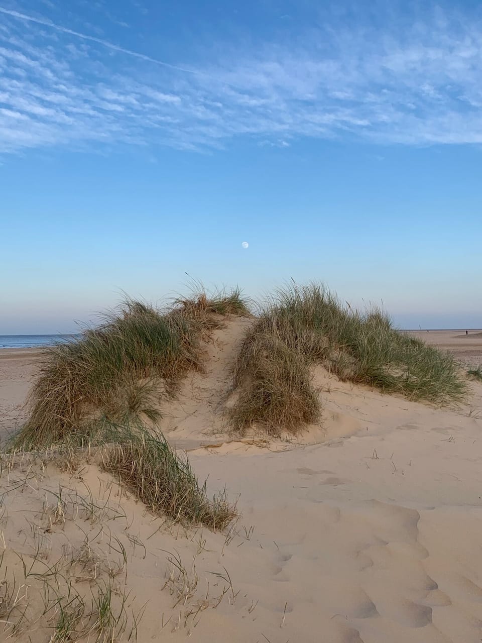 Wells-next-the-sea beach and moon