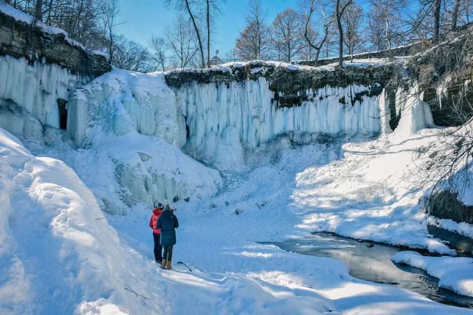 Beatiful pictures from Minnehaha falls in the neighborhood park