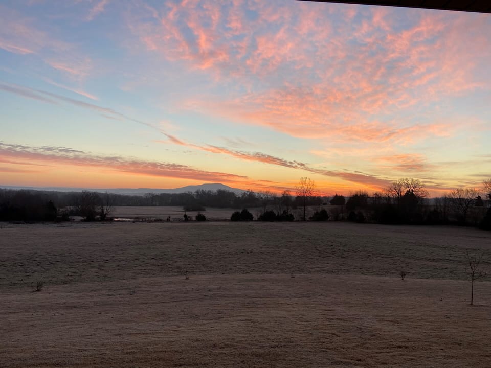 Sunrise over Mount Magazine