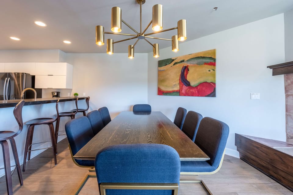 Dining area complete with modern design