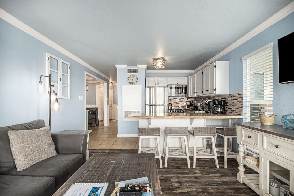 Bar area for extra seating