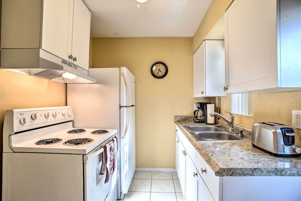 Make all of your meals in this well-equipped kitchen.