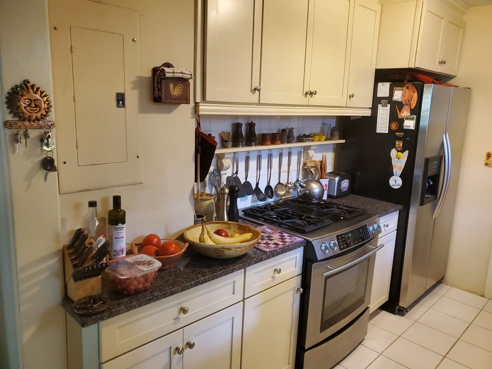 The Kitchen offers many necessary cooking items.