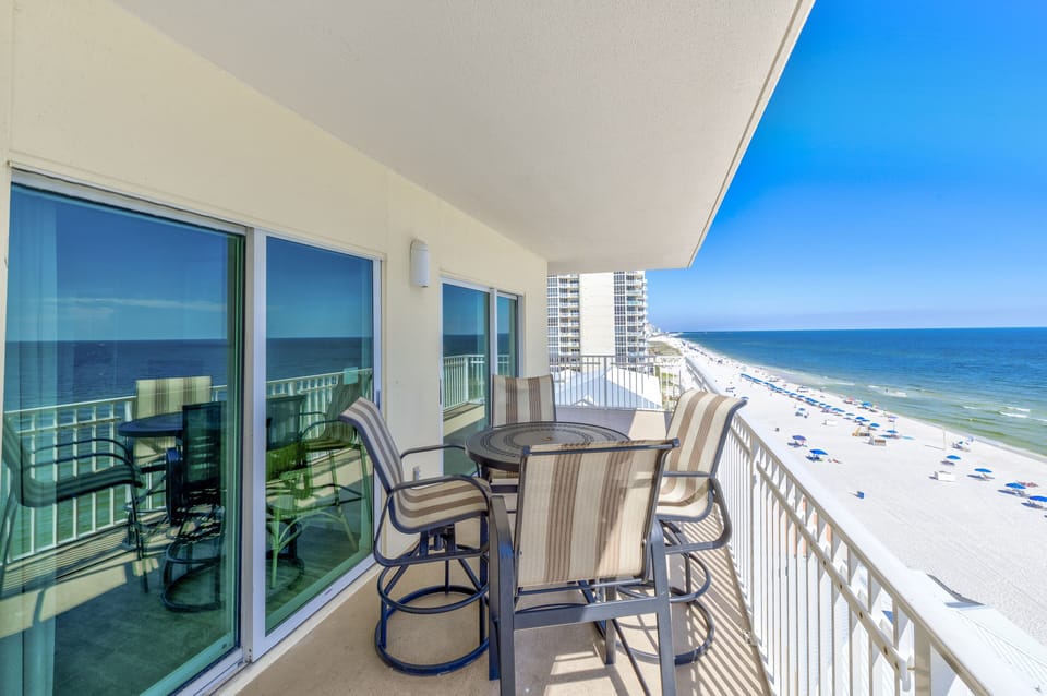 Outdoor Seating on the Private Balcony overlooking the Gulf