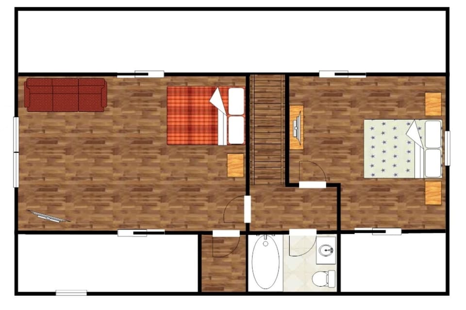 Cabin, 3 Bedrooms | Floor plan