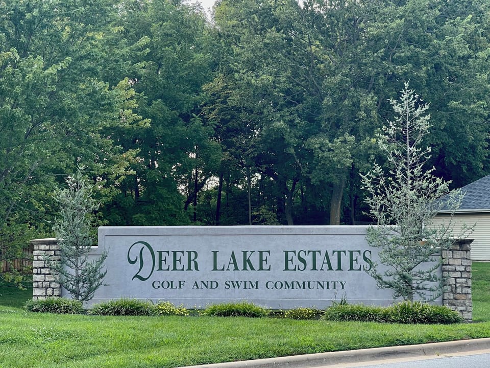 Entrance to subdivision.