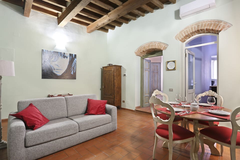 Classic Apartment, 1 Bedroom | Living area | 40-inch flat-screen TV with digital channels, Smart TV