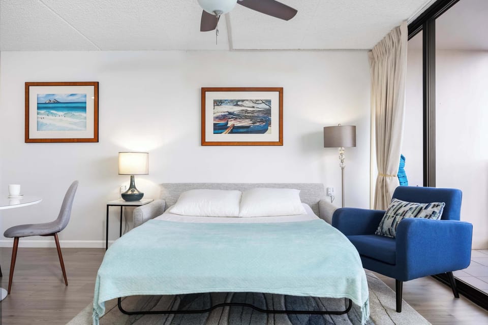The sofa readily converts into a pull-out sleeper, offering comfortable and convenient additional sleeping accommodations for guests.